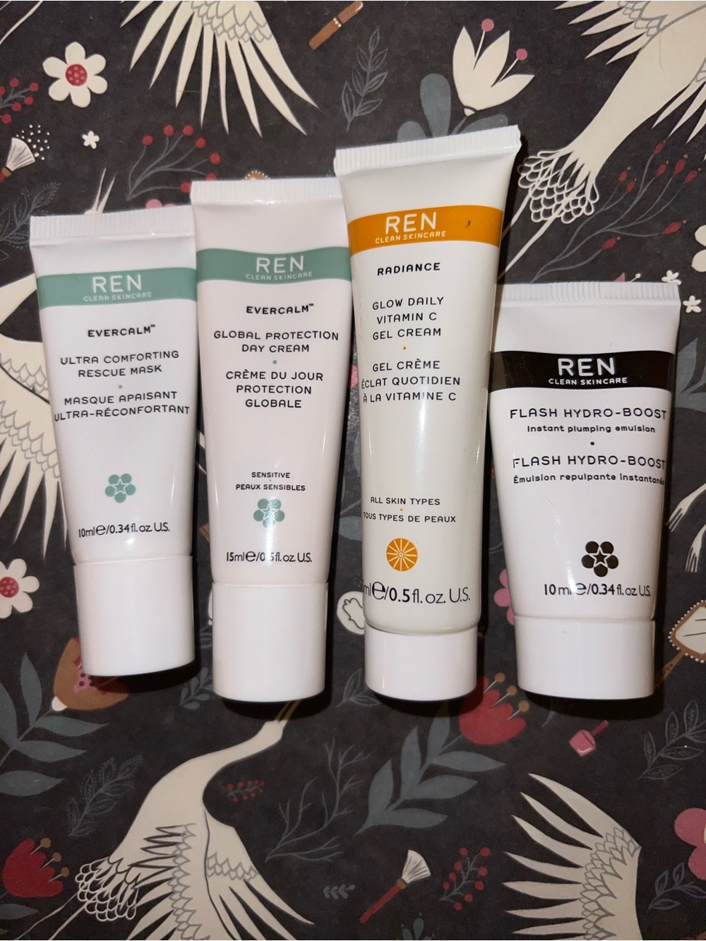 REN Skincare travel sized set.